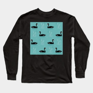 Black swans pattern Long Sleeve T-Shirt